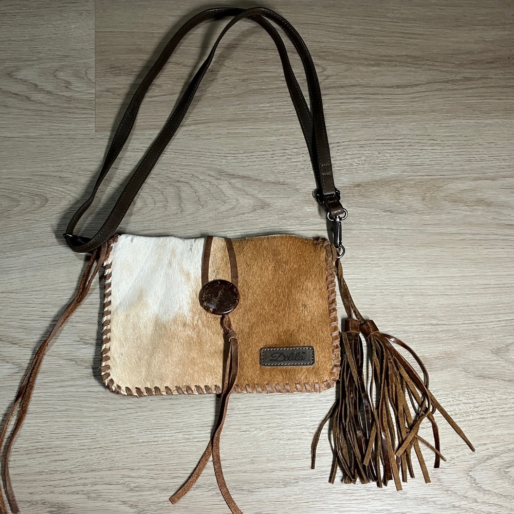Delila Cowhide Crossbody Bag